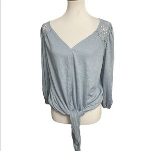 Max Studio blouse front tie Women’s L